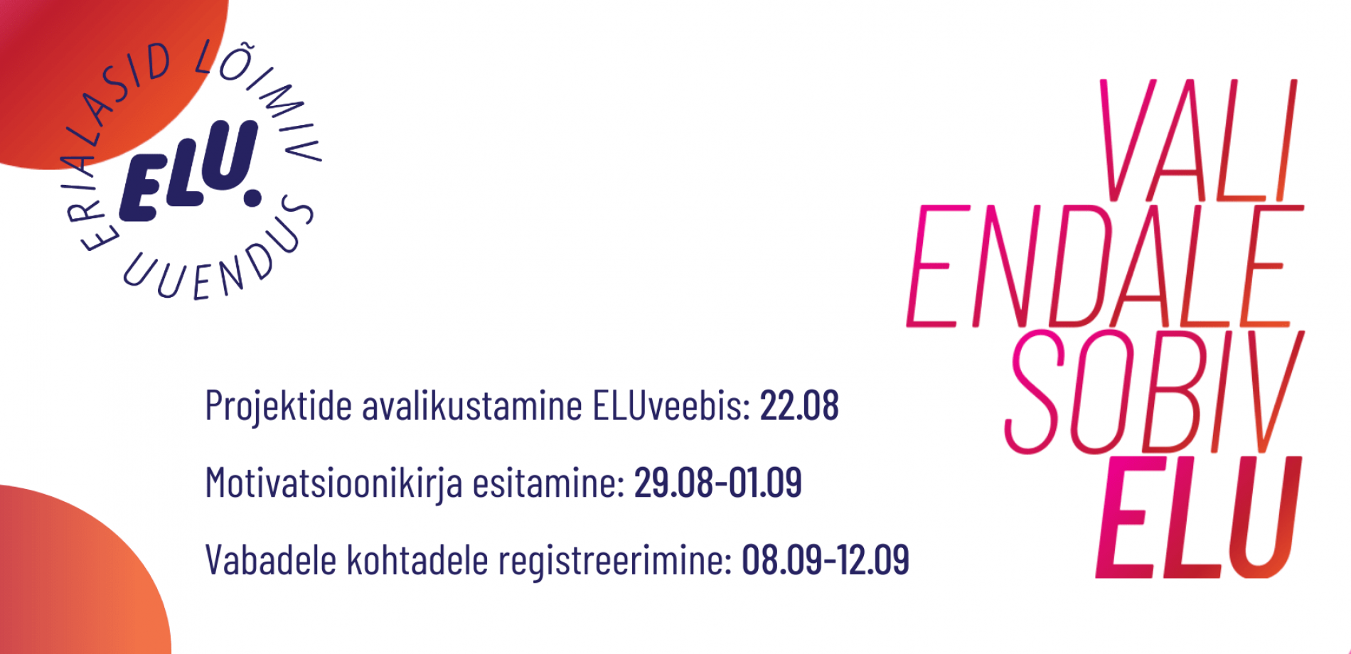 Projektidega liitumine sügisel